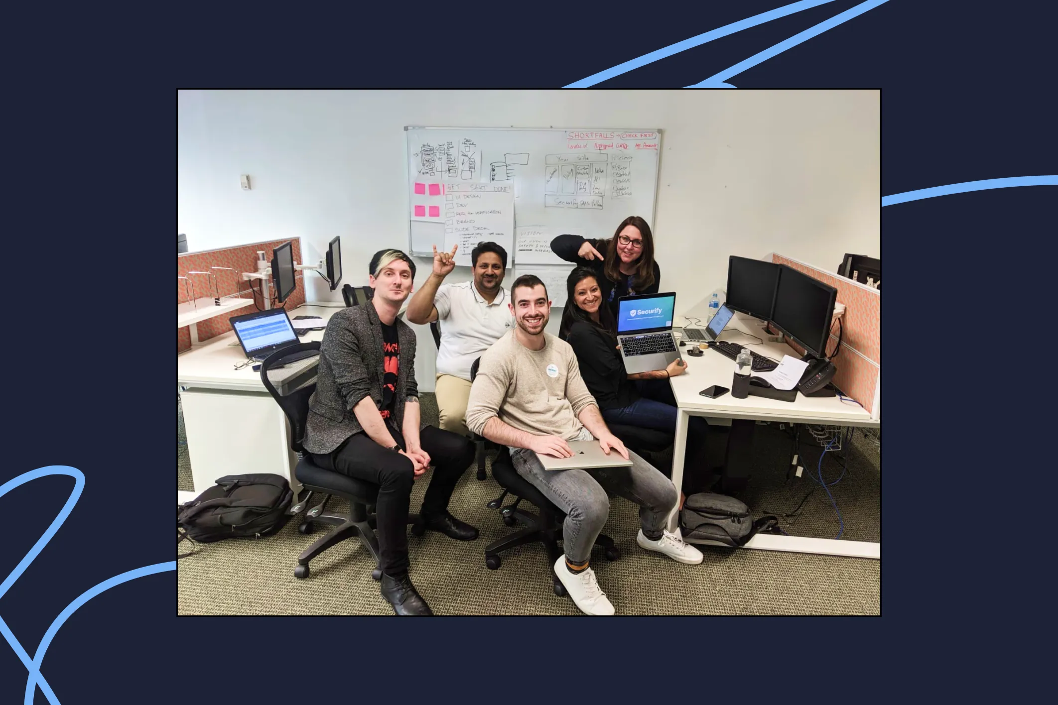 Upgrowth developers posing for a fun photo
