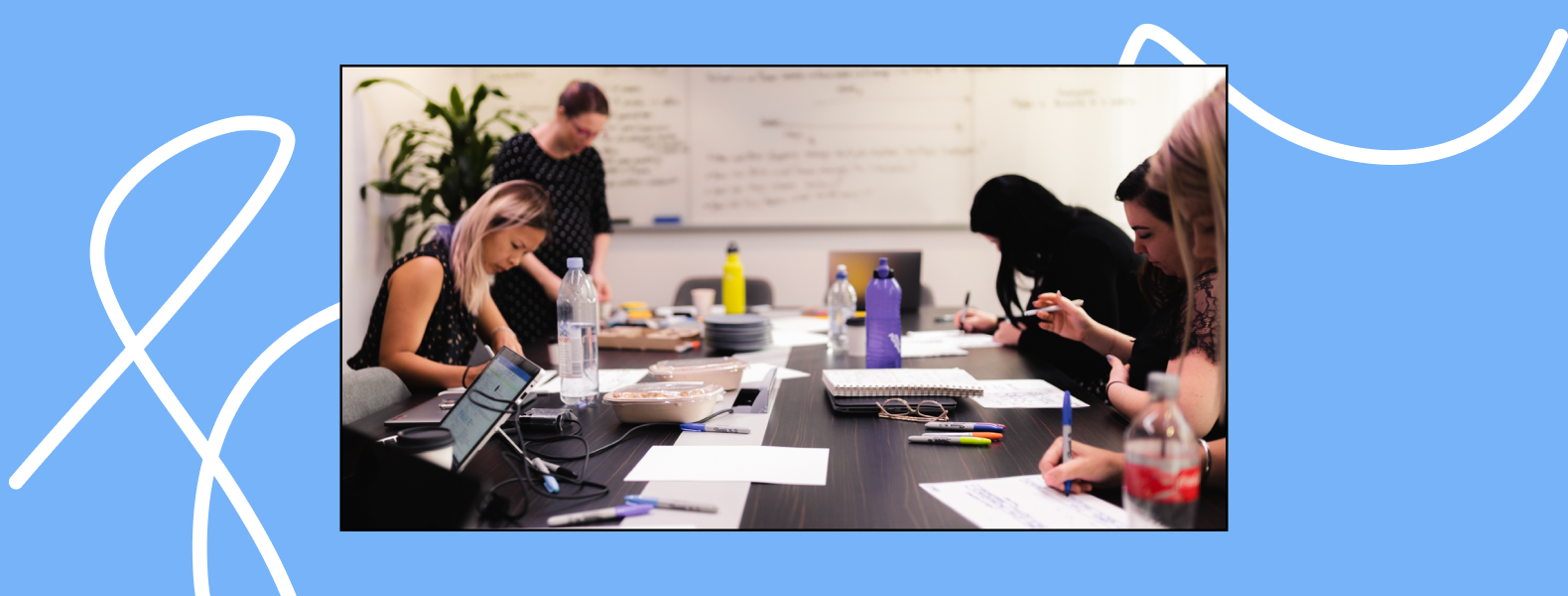 Upgrowth employees facilitating an in person workshop
