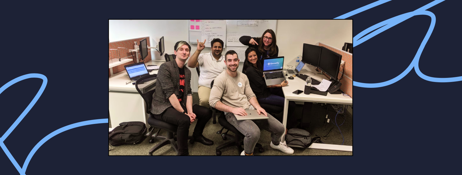 Upgrowth developers posing for a fun photo