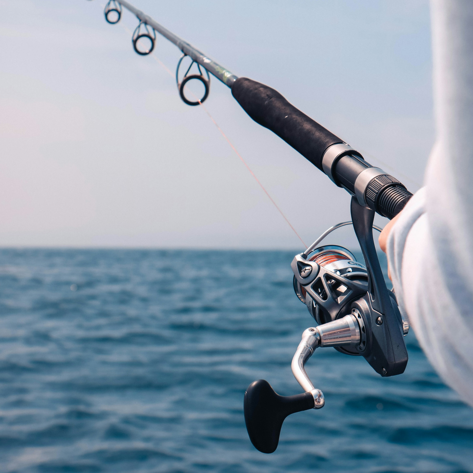 A person fishing