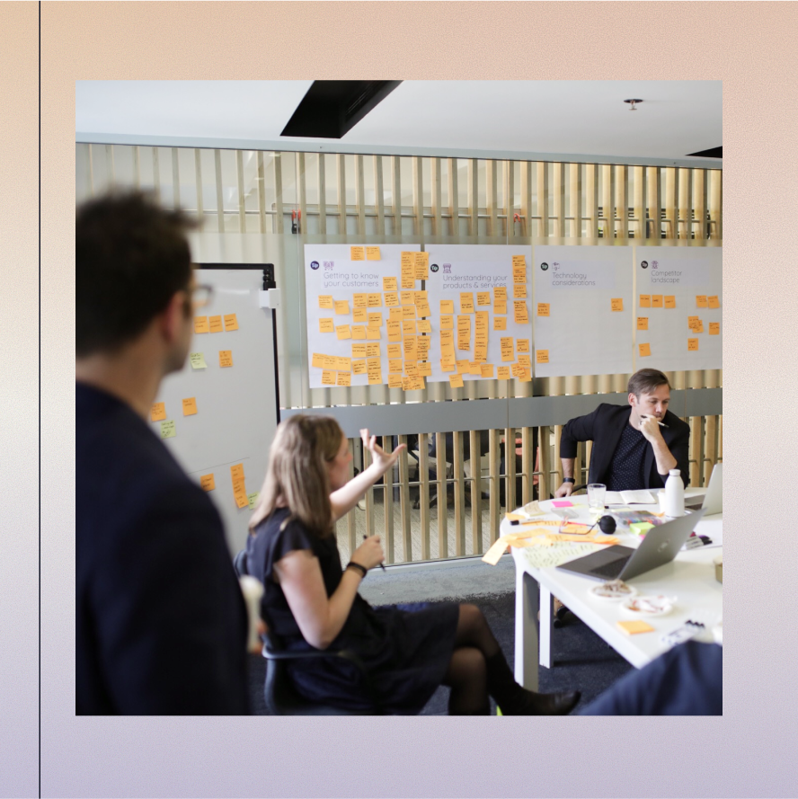 Upgrowth product team collaborating in the studio