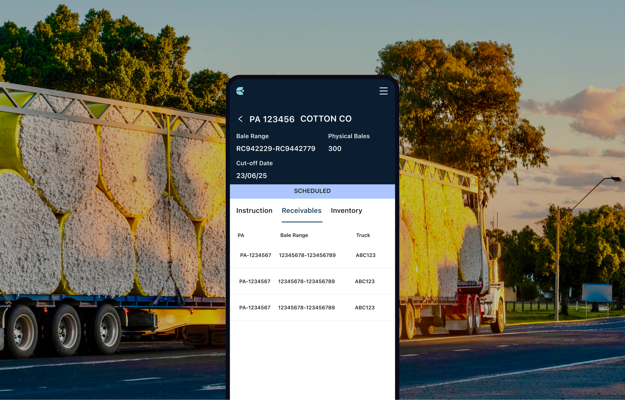Croperation purchases dashboard