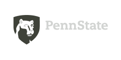 Penn State University shield logo with Nittany Lion head and text.