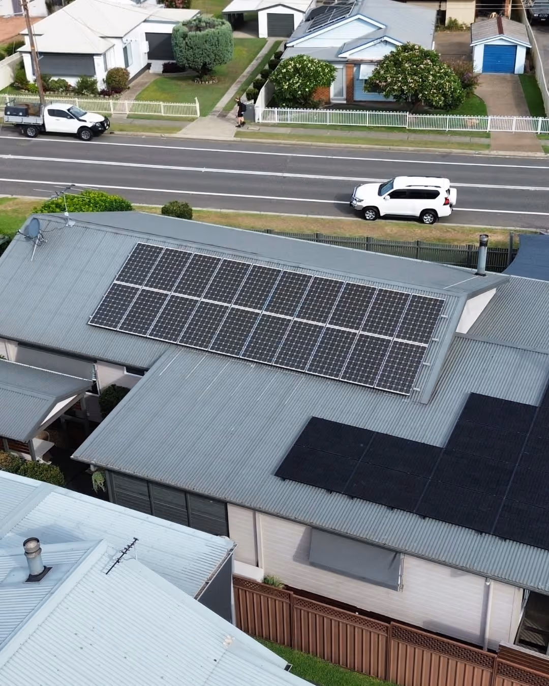 Solar panels on a roof