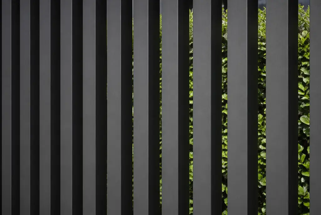 Clôture aluminium à lames verticales