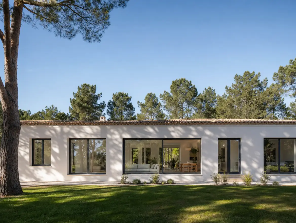 Fenêtres aluminium sur la façade