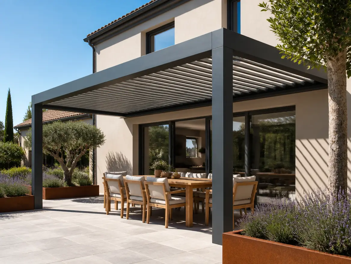 Pergolas bioclimatiques, vue 1