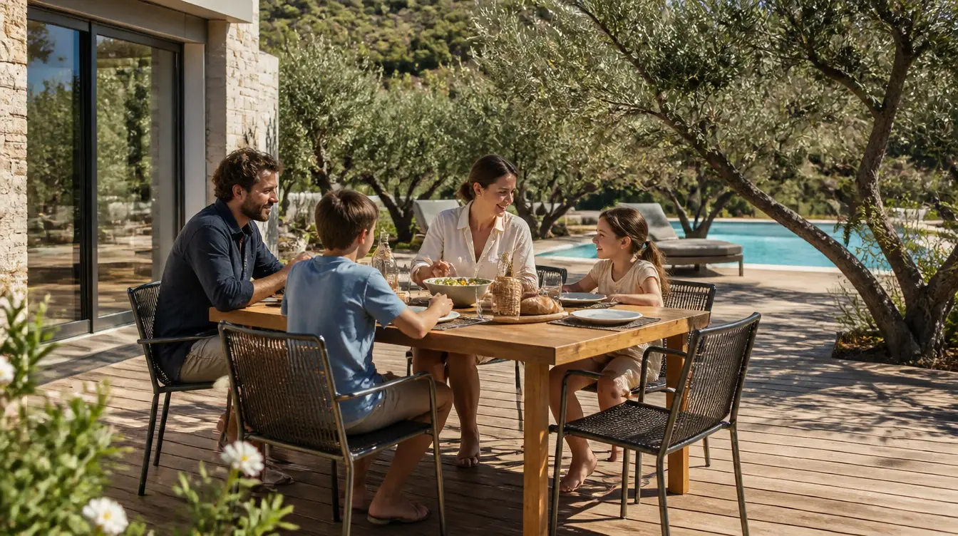 Terrasse bois en situation