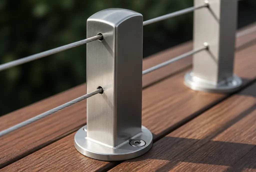 Poteaux inox ou aluminium