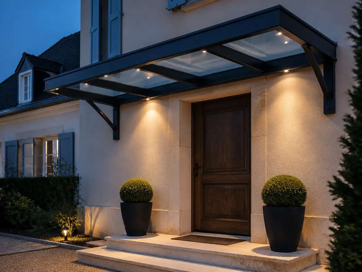 Marquises avec éclairage LED intégré, vue 1