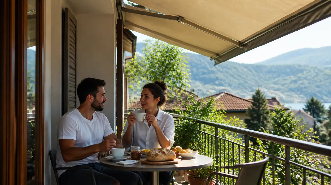 Store loggia ou balcon en situation