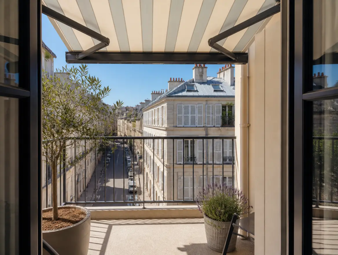 Store loggia ou balcon, vue 2