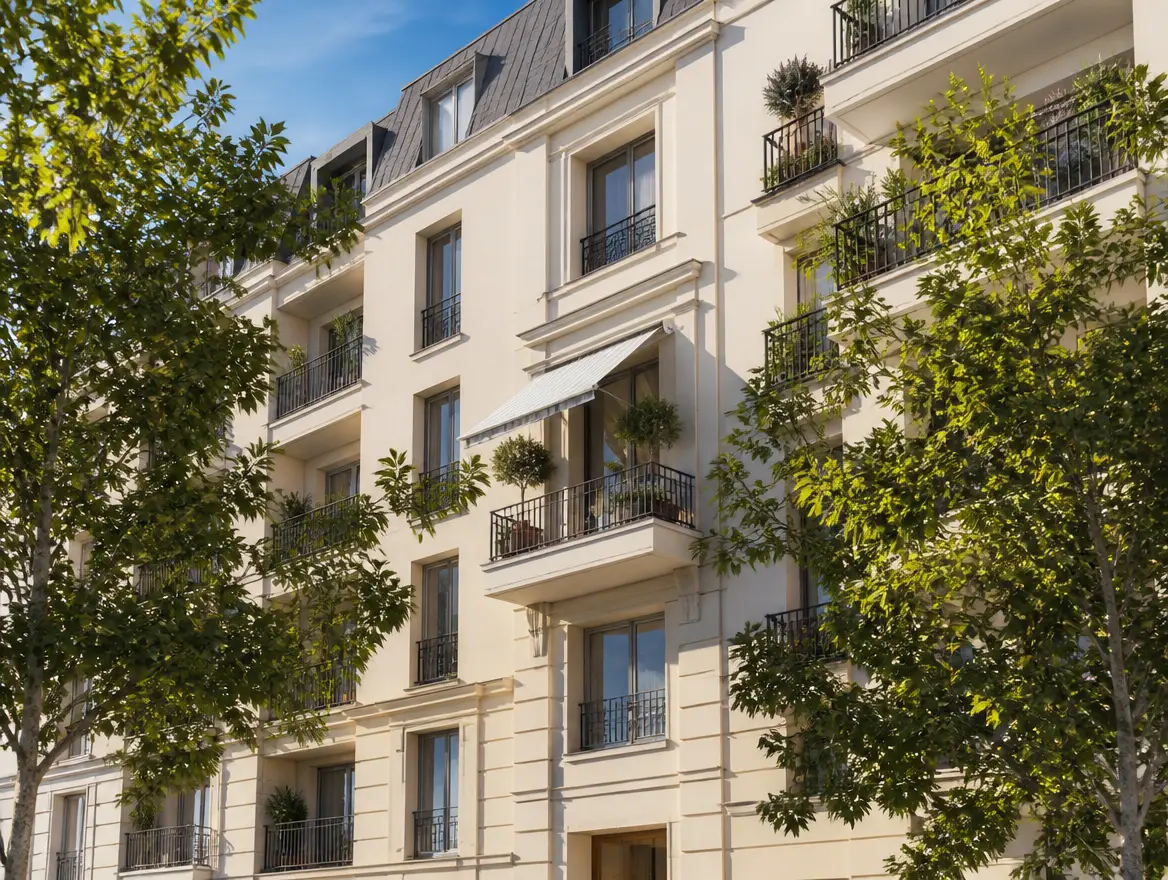Store loggia ou balcon, vue 3