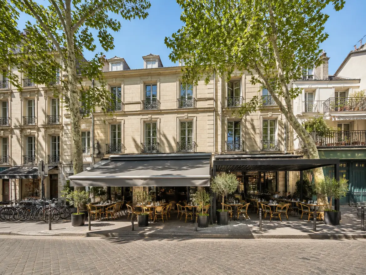 Stores et pergolas pour terrasses de restaurant, vue 3