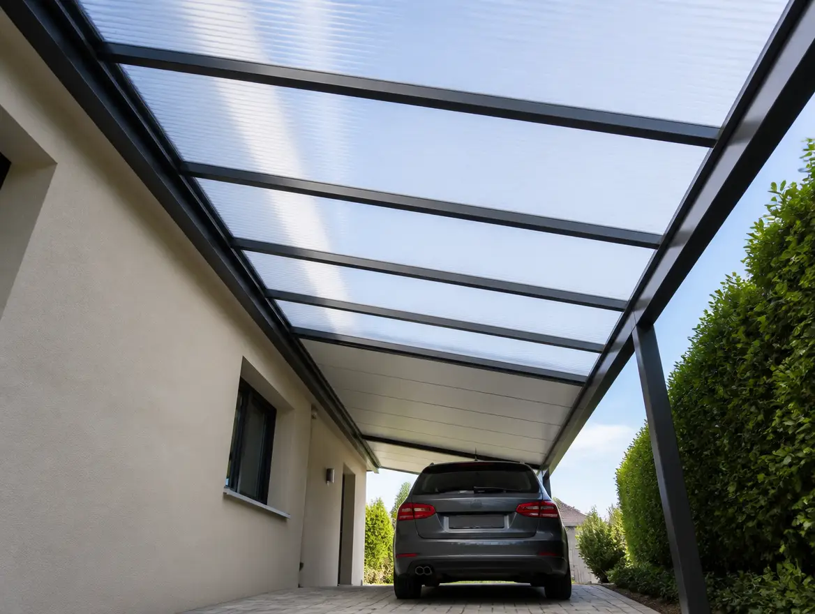 Toiture polycarbonate ou panneaux isolés, vue 2