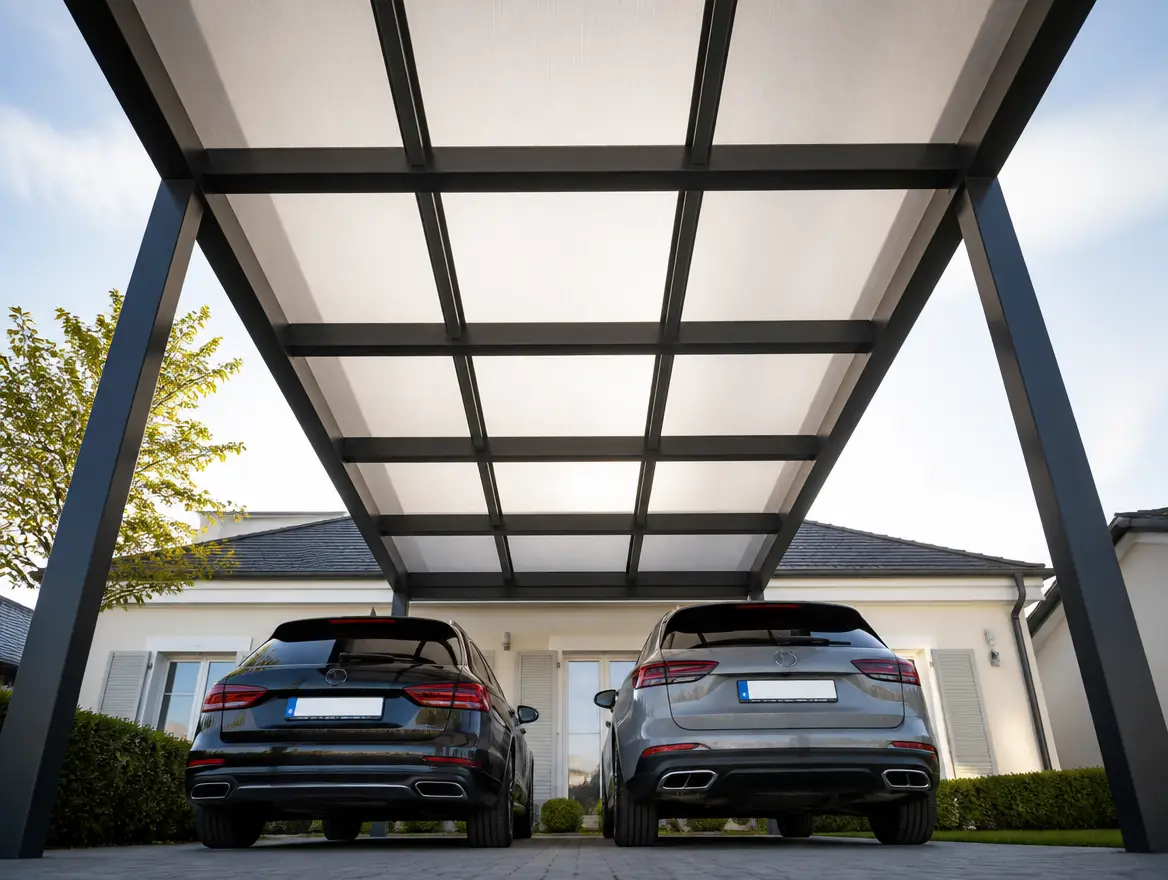 Carport double ou en vis-à-vis, vue 2