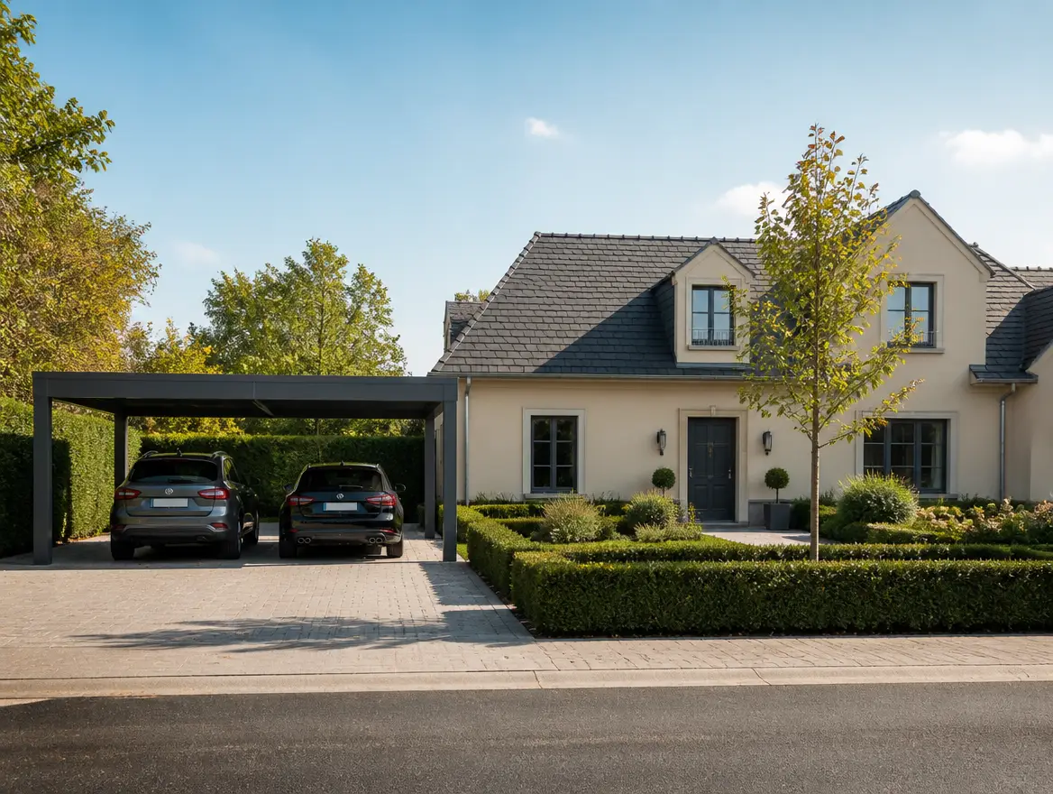 Carport double ou en vis-à-vis, vue 3