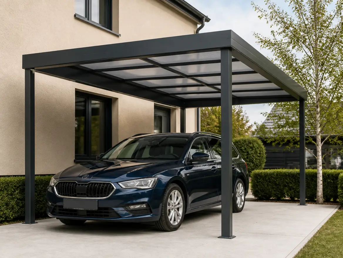Carport simple, vue 1