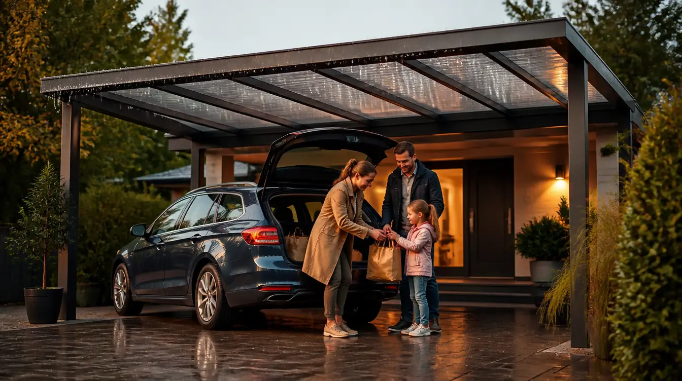 Carport simple en situation