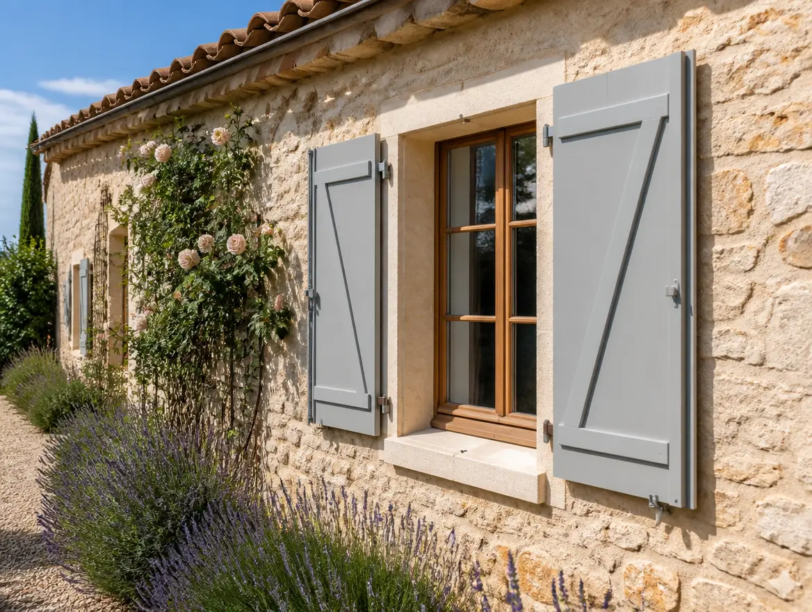 Volets battants traditionnels, vue 1