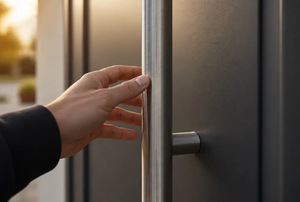 Poignée barre inox