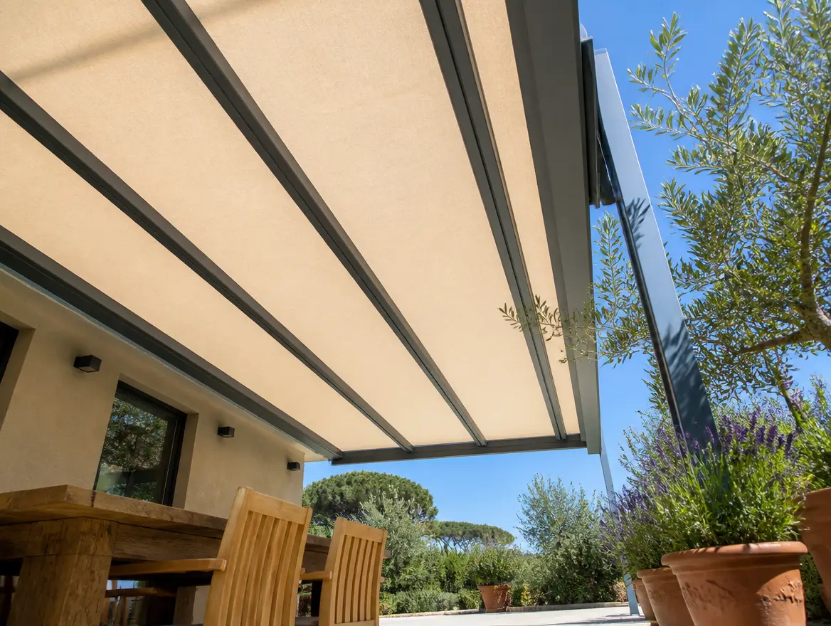 Pergolas à toile, vue 2