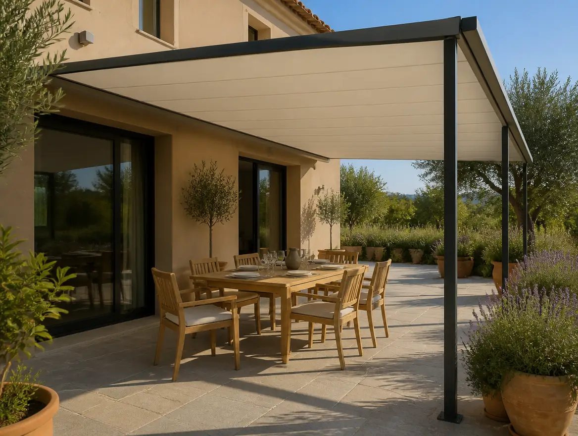 Pergolas à toile, vue 1