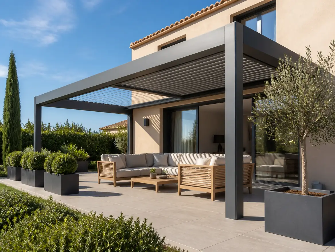 Pergolas à lames rétractables, vue 1
