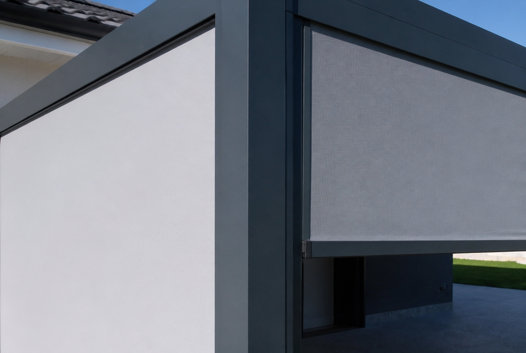 Détail du poteau aluminium, de la coulisse et de la barre de charge