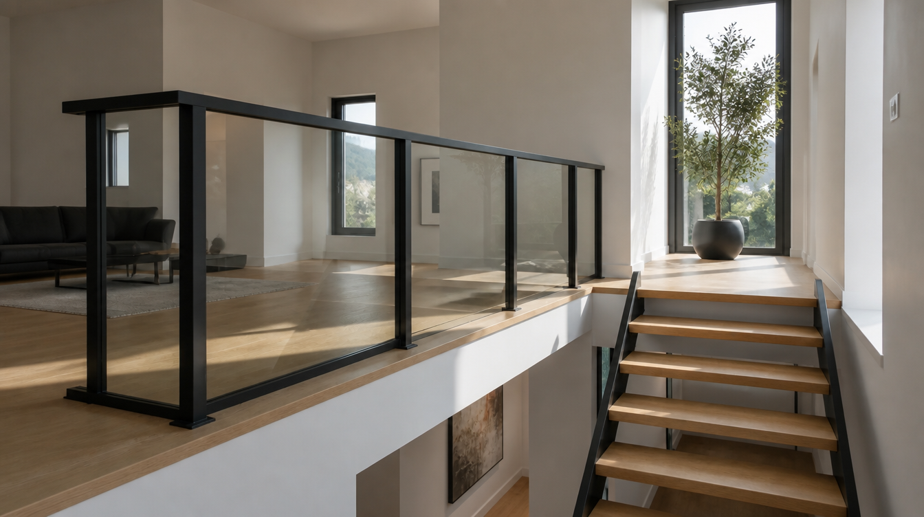 Garde-corps pour escaliers ou mezzanines