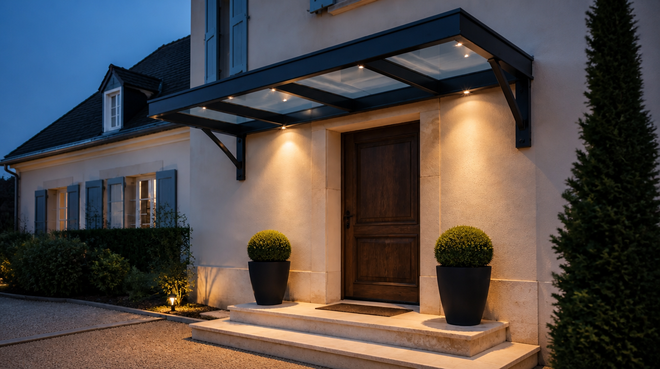 Marquises avec éclairage LED intégré