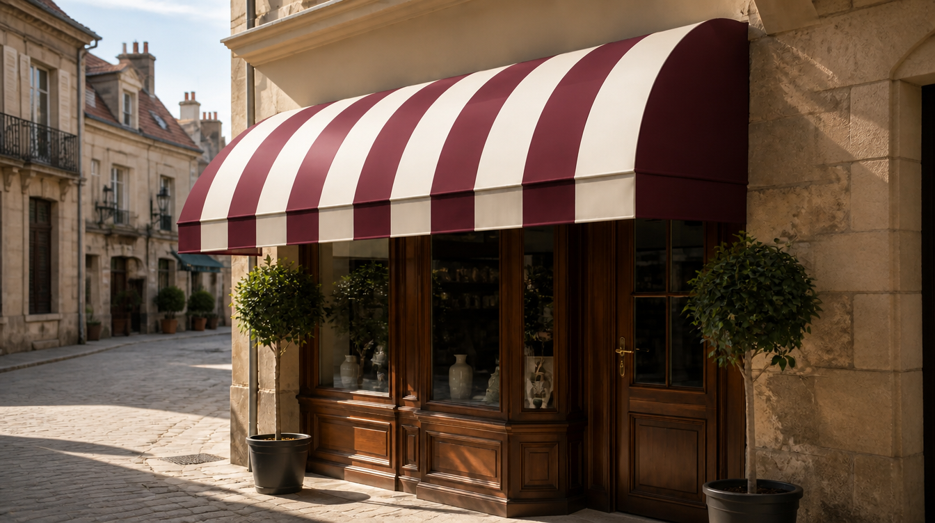 Store corbeille pour vitrines commerciales