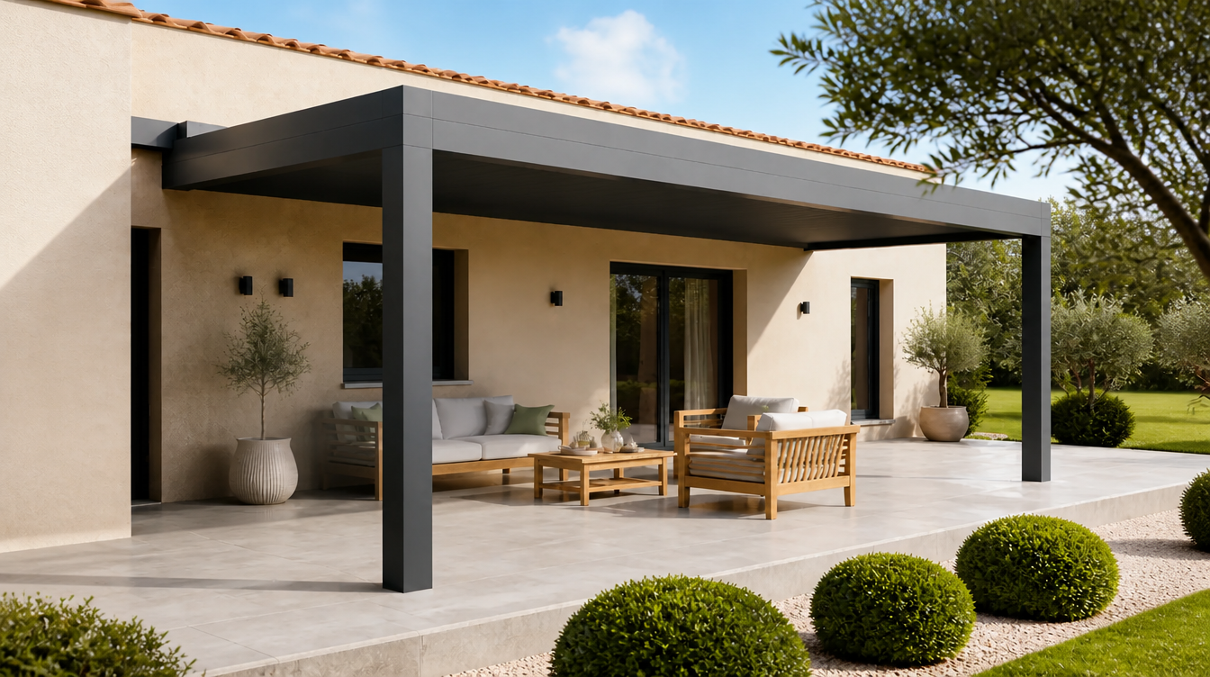 Pergolas à toit rigide