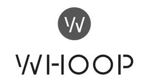 WHOOP brand logo with stylized W in a circle above the text.