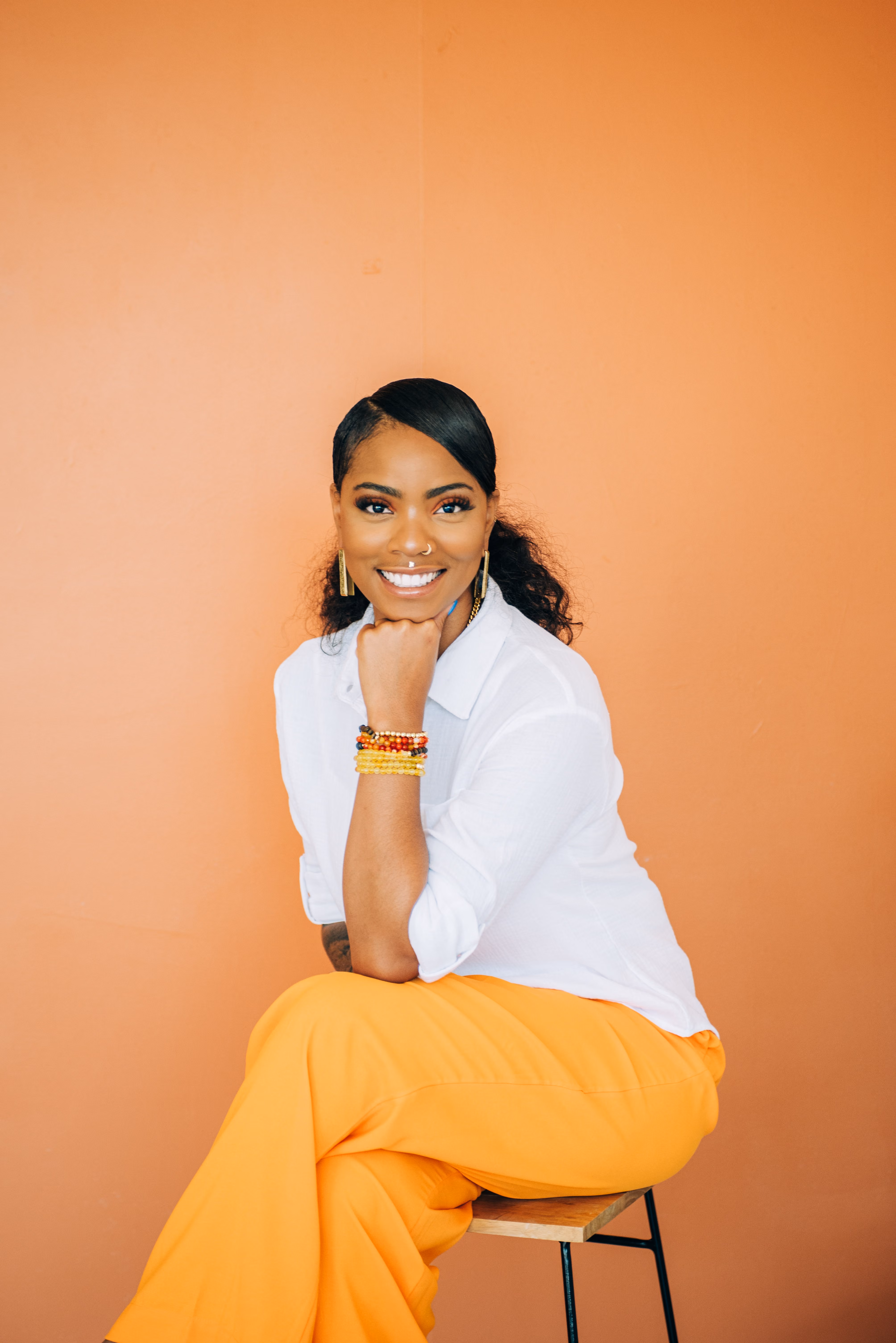 Inayah Safiyah, founder of Chrysallis Lab, in the hero portrait on the homepage