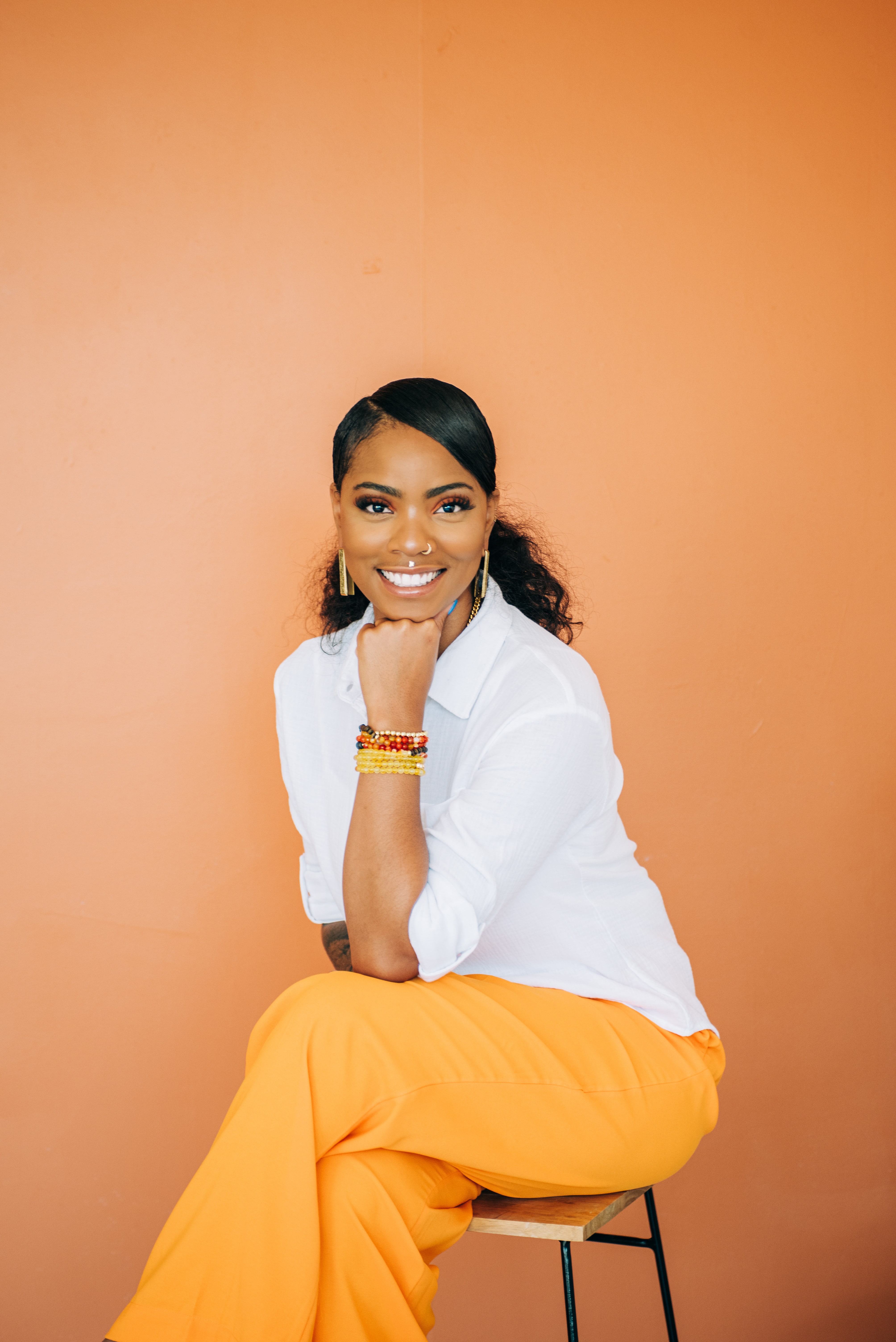 Inayah Safiyah, founder of Chrysallis Lab, in the hero portrait on the homepage