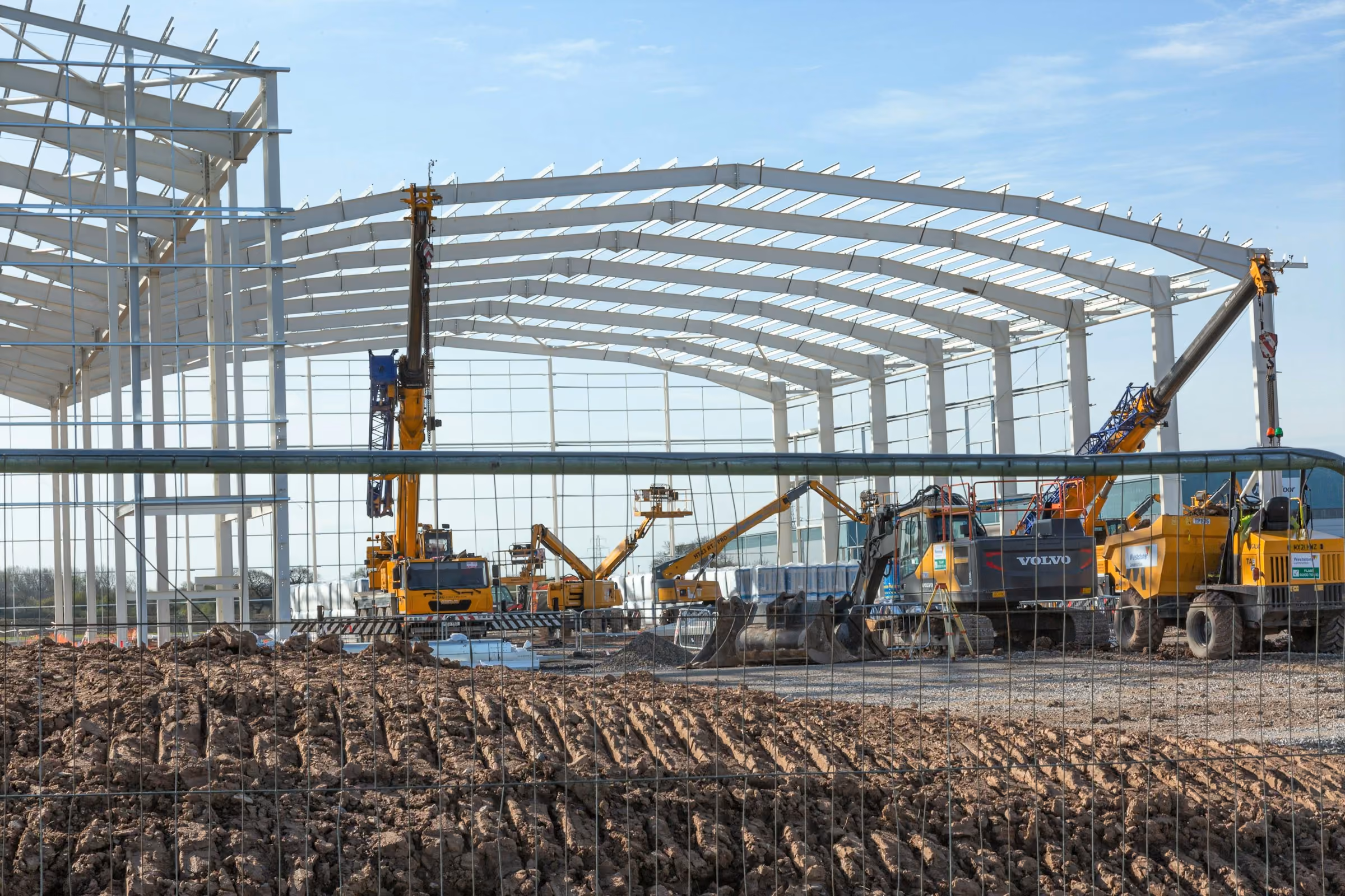 Warehouse being constructed