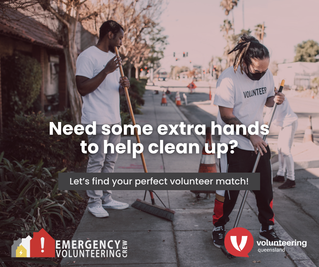 EV Crew volunteers working together during a community recovery activity