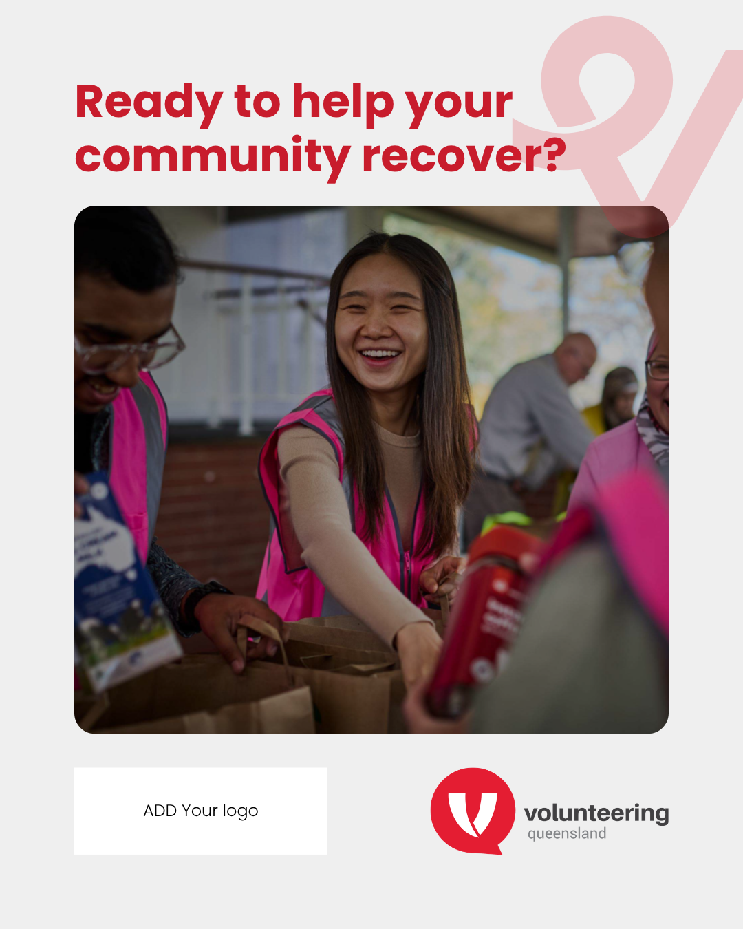 EV Crew volunteers working together during a community recovery activity