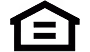 Simple black line drawing of a house with a pitched roof and three horizontal window panes.
