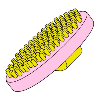 An illustration of a yellow brush.