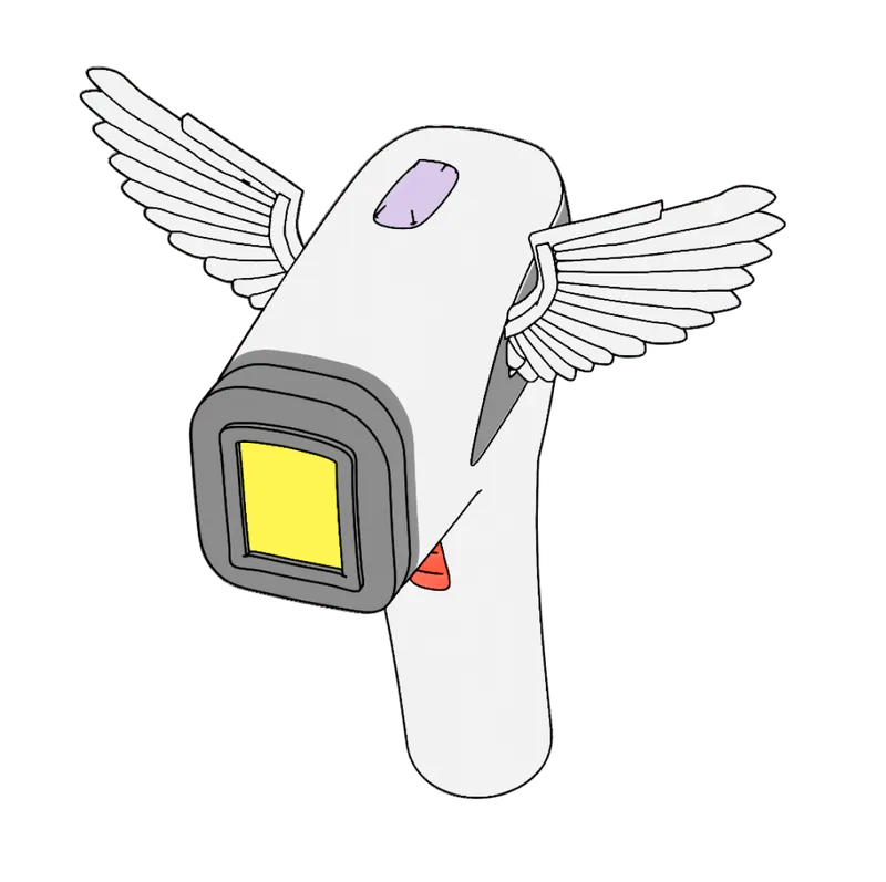 A laser as a drawing