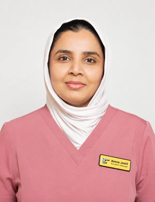 Beena, reception manager at Laser Me Out