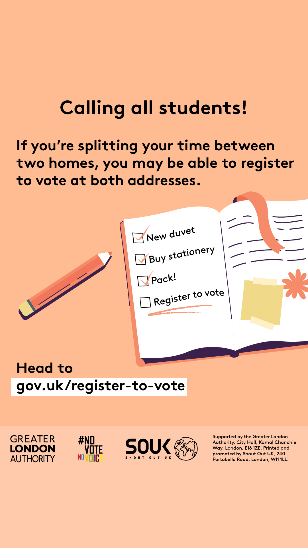 This is the Thumbnail for the Registering to vote if you're a student item