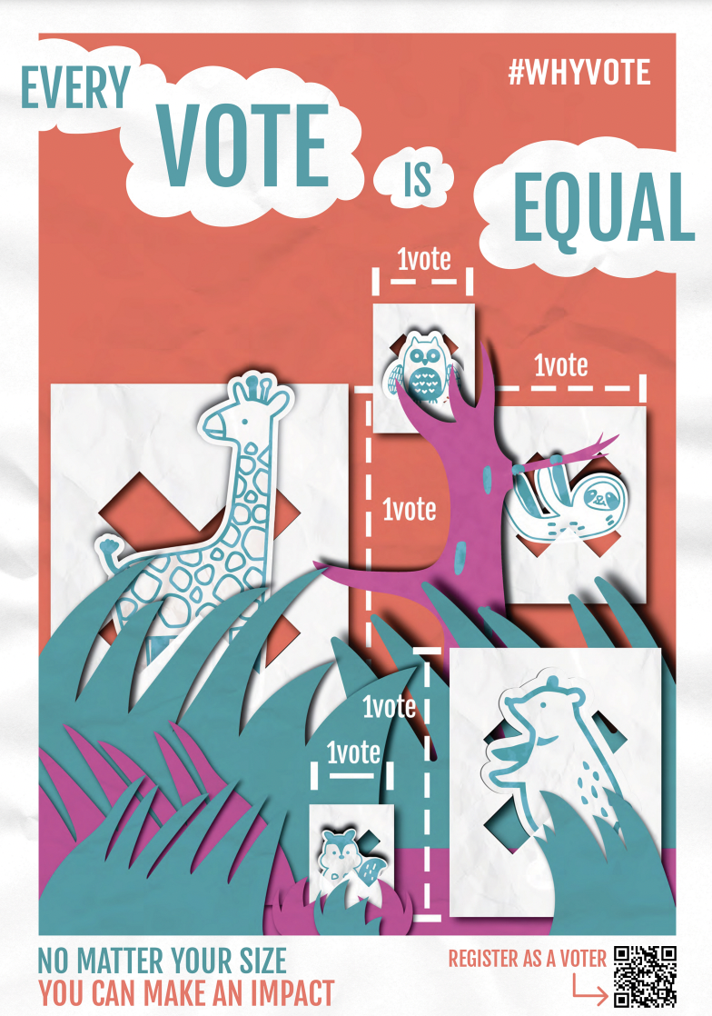 This is the Thumbnail for the Every vote is equal | Poster or Flyer | English item