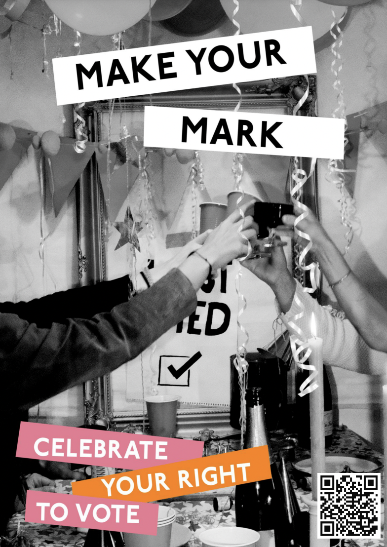 This is the Thumbnail for the Celebrate your right to vote, make your mark | Poster or Flyer | English item