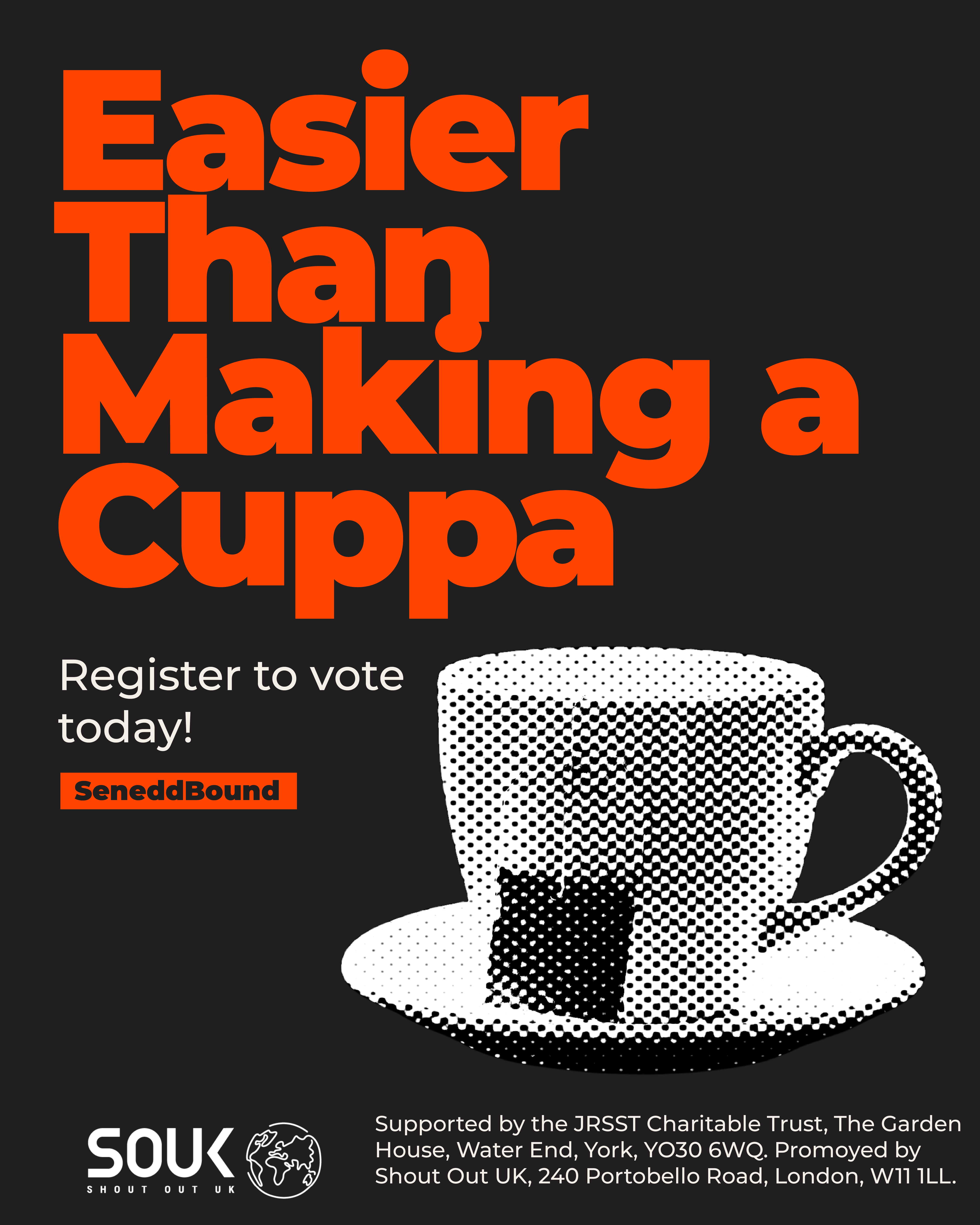 This is the Thumbnail for the Easier than making a Cuppa: voter registration poster item