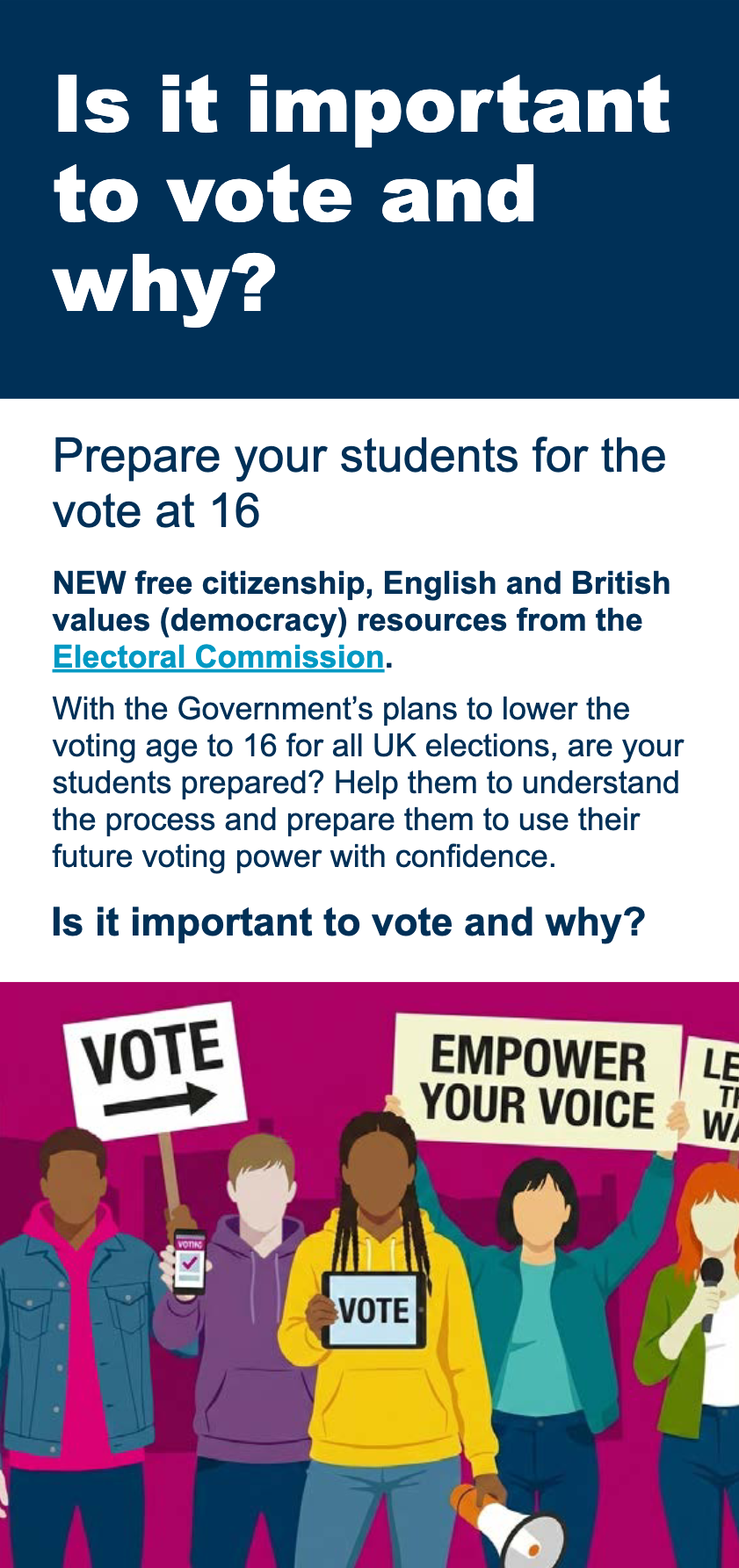 This is the Thumbnail for the The 60-second democracy challenge information for teachers item