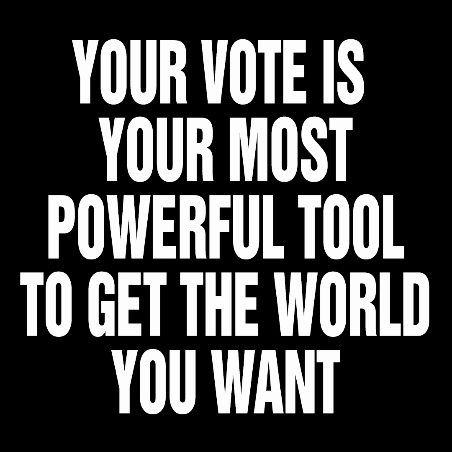 This is the Thumbnail for the Your vote is your most powerful tool poster item