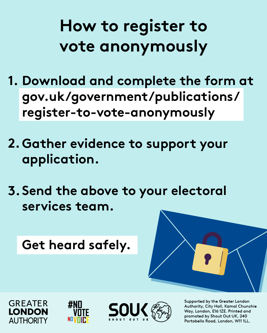 This is the Thumbnail for the How to register to vote anonymously item